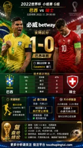 世界杯2022小组赛：巴西 vs 瑞士 复盘｜1比0验证赛前强弱