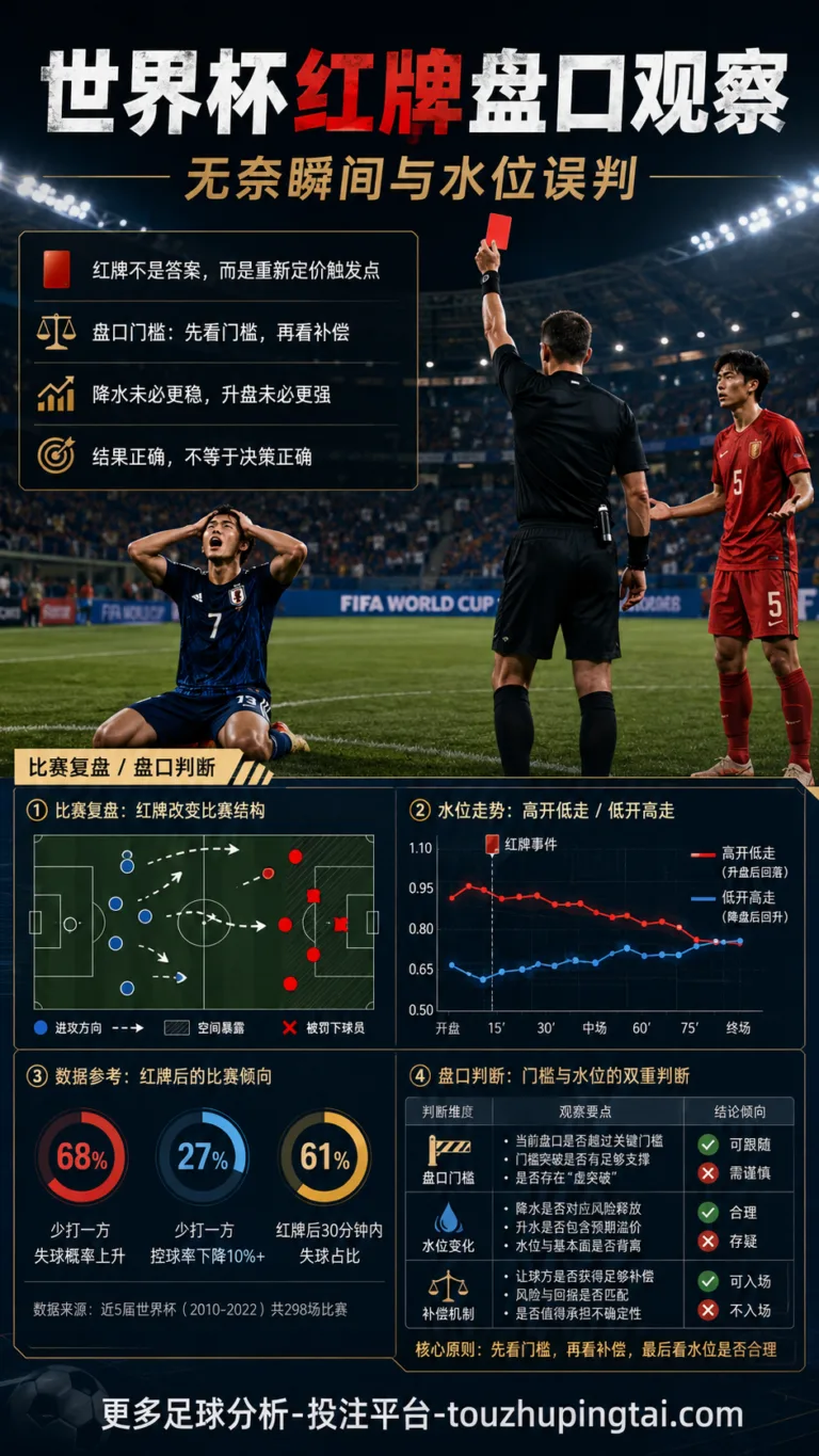 世界杯红牌盘口观察：无奈瞬间与水位误判