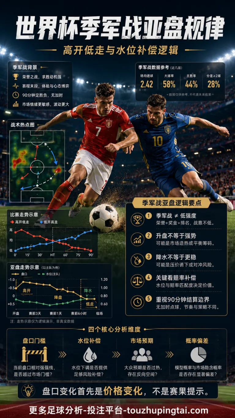 世界杯季军战亚盘规律：高开低走与水位补偿逻辑