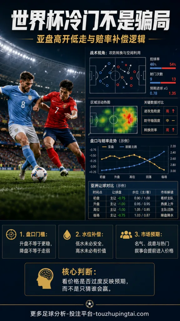 世界杯冷门不是骗局：亚盘高开低走与赔率补偿逻辑
