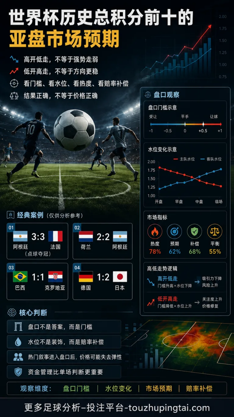 世界杯历史总积分前十的亚盘市场预期