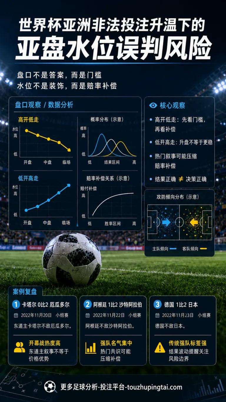 世界杯亚洲非法投注升温下的亚盘水位误判风险