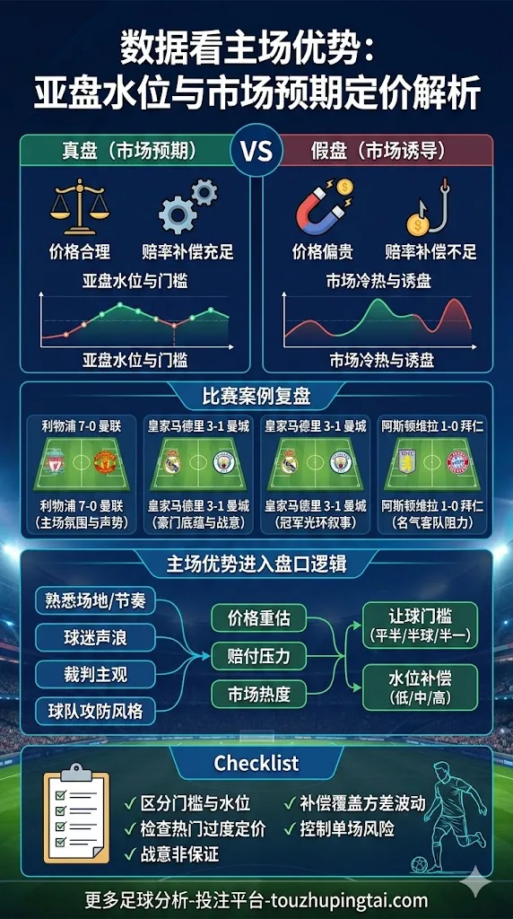 数据看主场优势:亚盘水位与市场预期如何定价