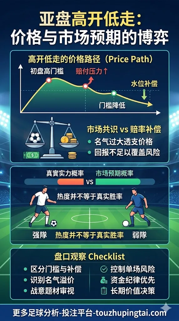 无规则不足球：亚盘高开低走的水位与市场预期
