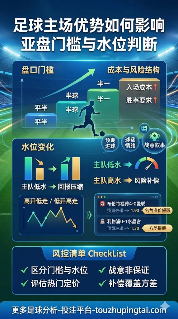 足球主场优势如何影响亚盘门槛与水位判断