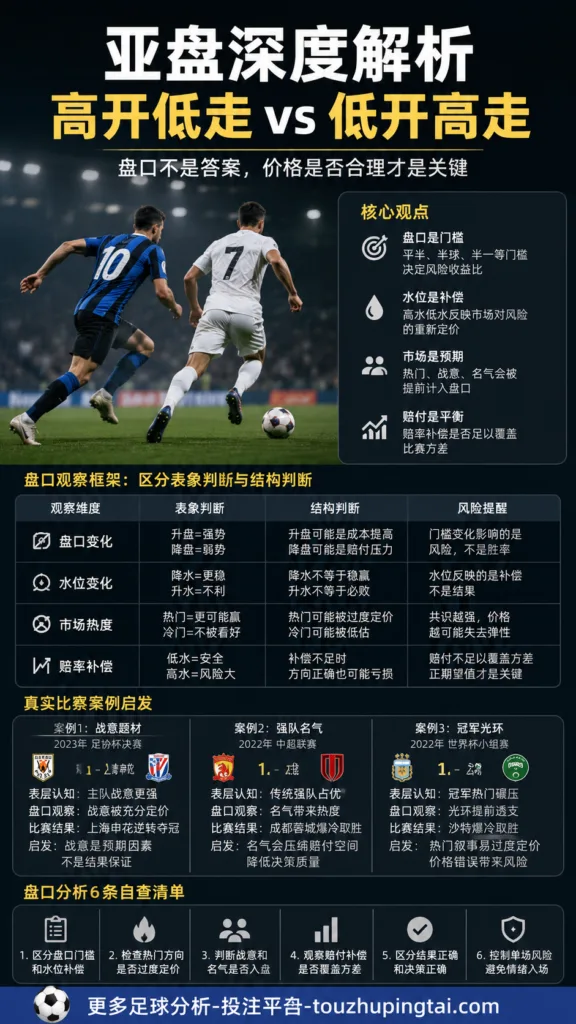 足坛经典落寞瞬间背后的亚盘水位与市场预期