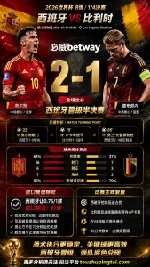 2026世界杯8强 西班牙 VS 比利时：西班牙控球优势清晰，比利时反击质量决定盘口风险