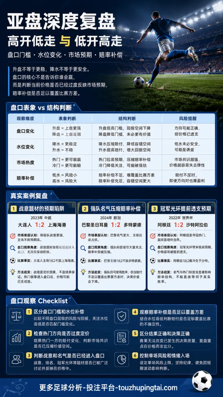 6场半全场如何判断：高开低走与赔率补偿的真实含义