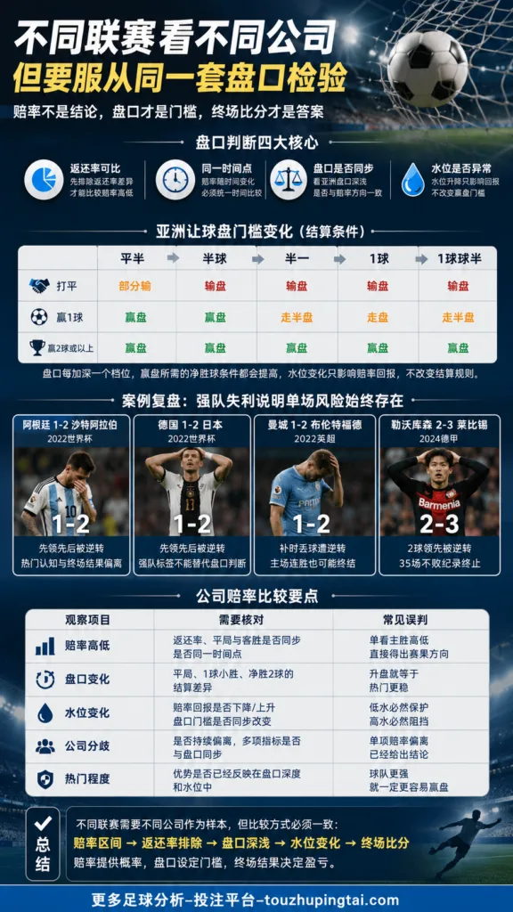 不同联赛该看哪些公司