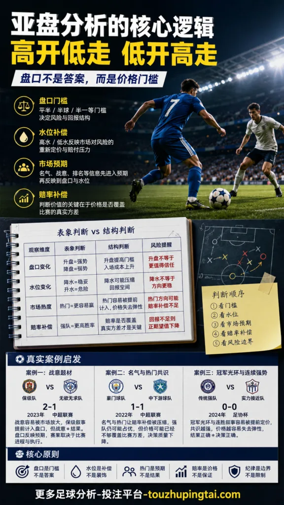 亟需反弹球队能不能追？亚盘水位与盘口门槛判断