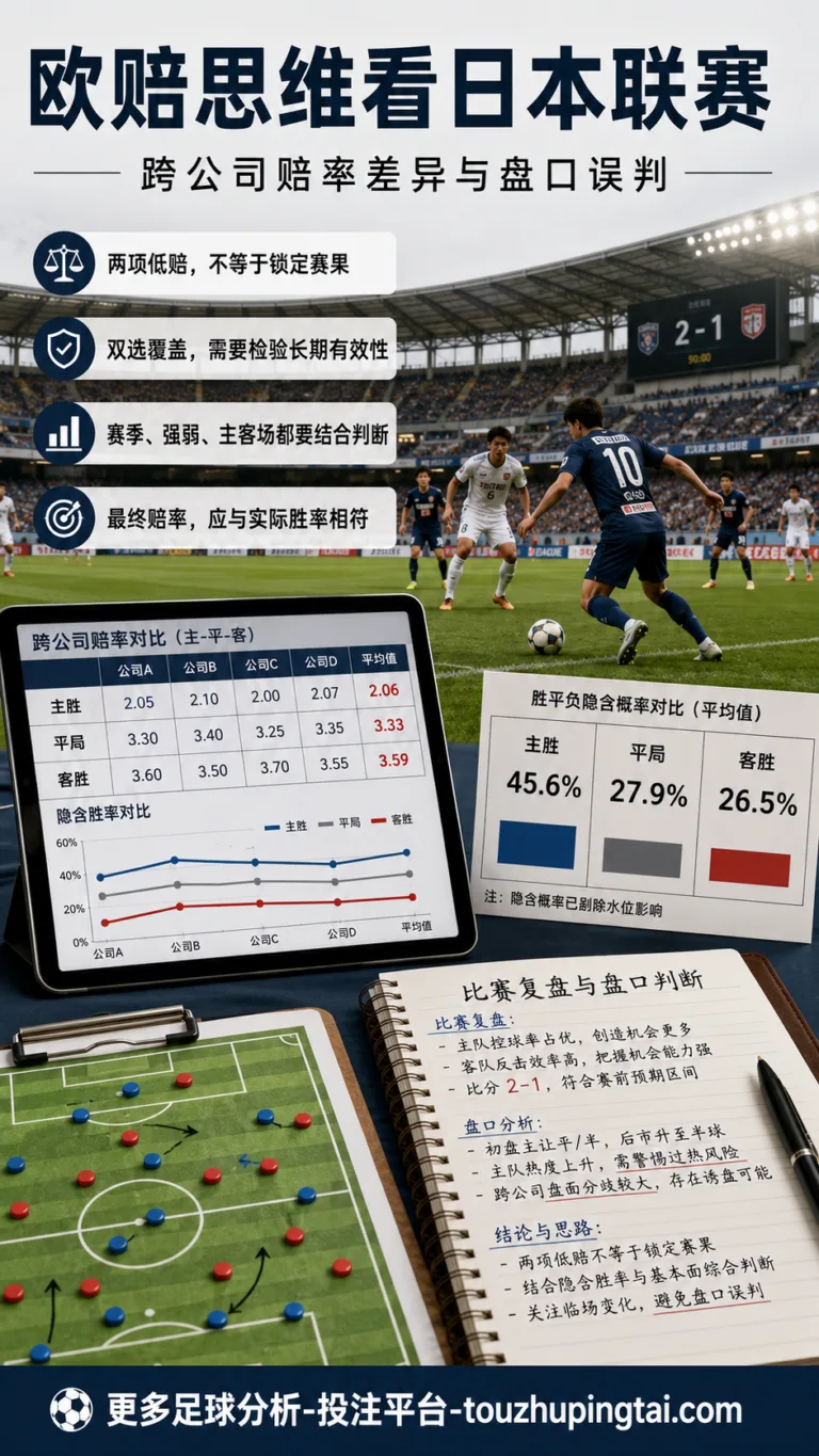 欧赔思维看日本联赛：跨公司赔率差异与盘口误判
