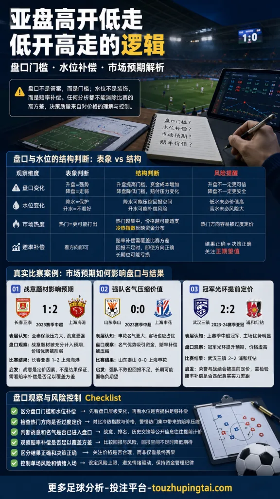 博彩公司为何警惕职业团队：亚盘高开低走与水位定价