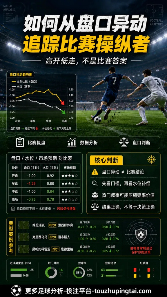如何从盘口异动追踪比赛操纵者：高开低走不是证据