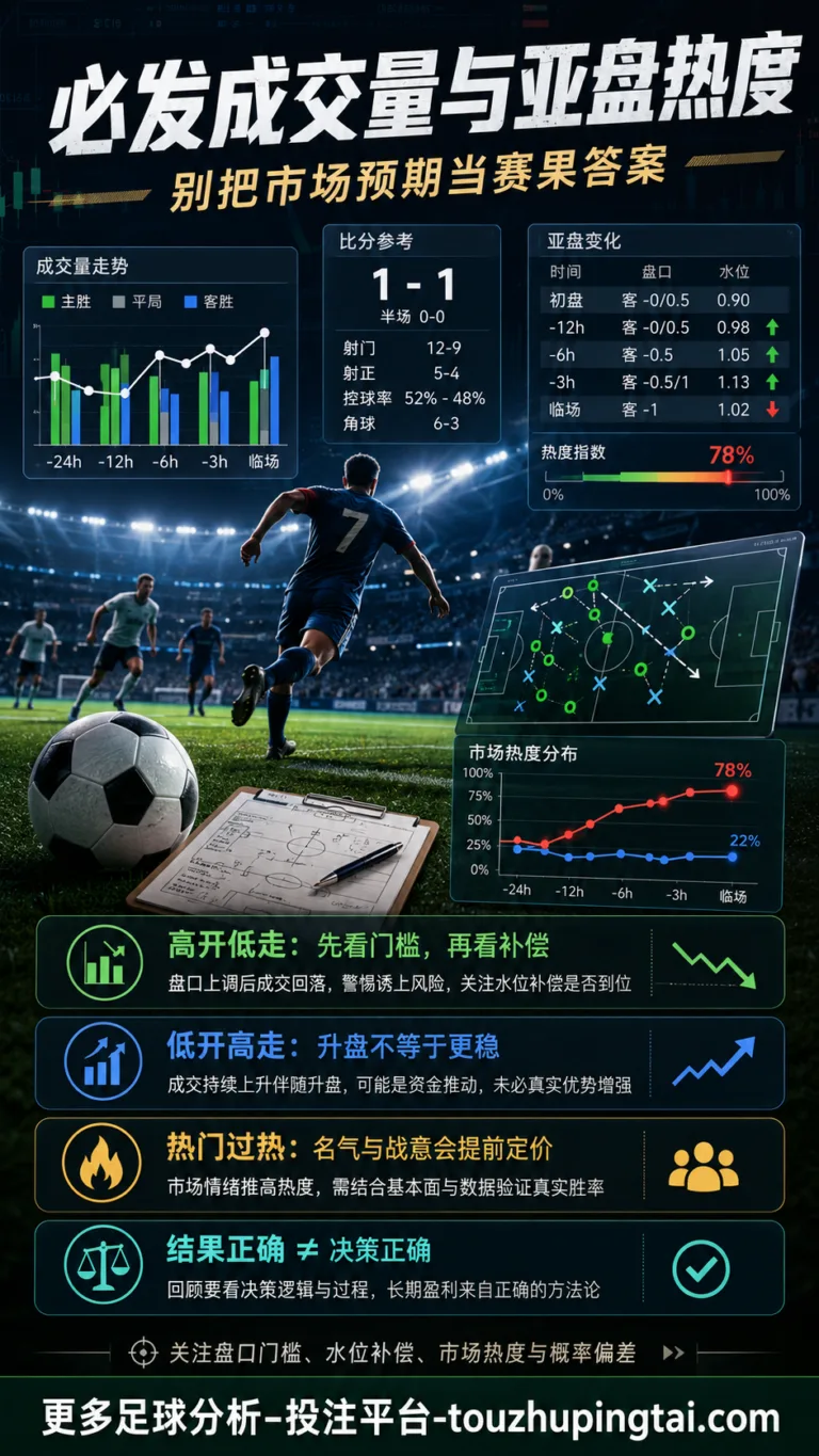 必发成交量与亚盘热度：别把市场预期当赛果答案