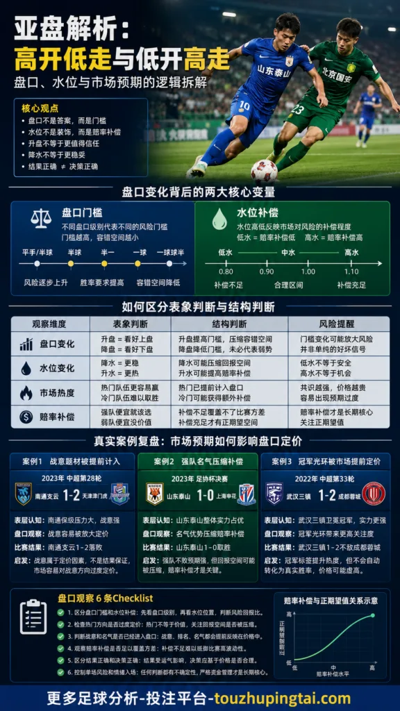 英超比分真有规律？从亚盘水位看高开低走与概率边界