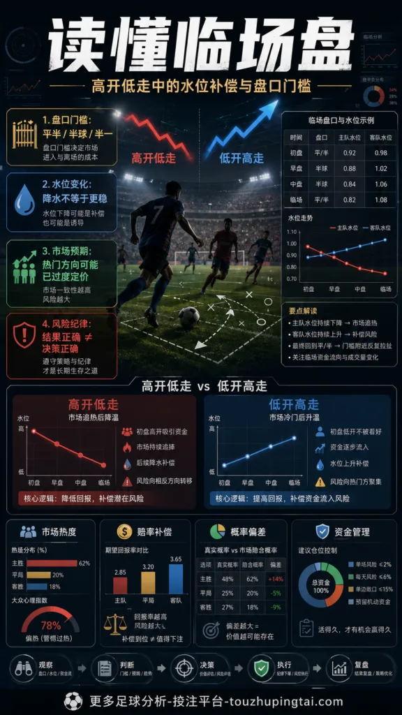 读懂临场盘：高开低走中的水位补偿与盘口门槛